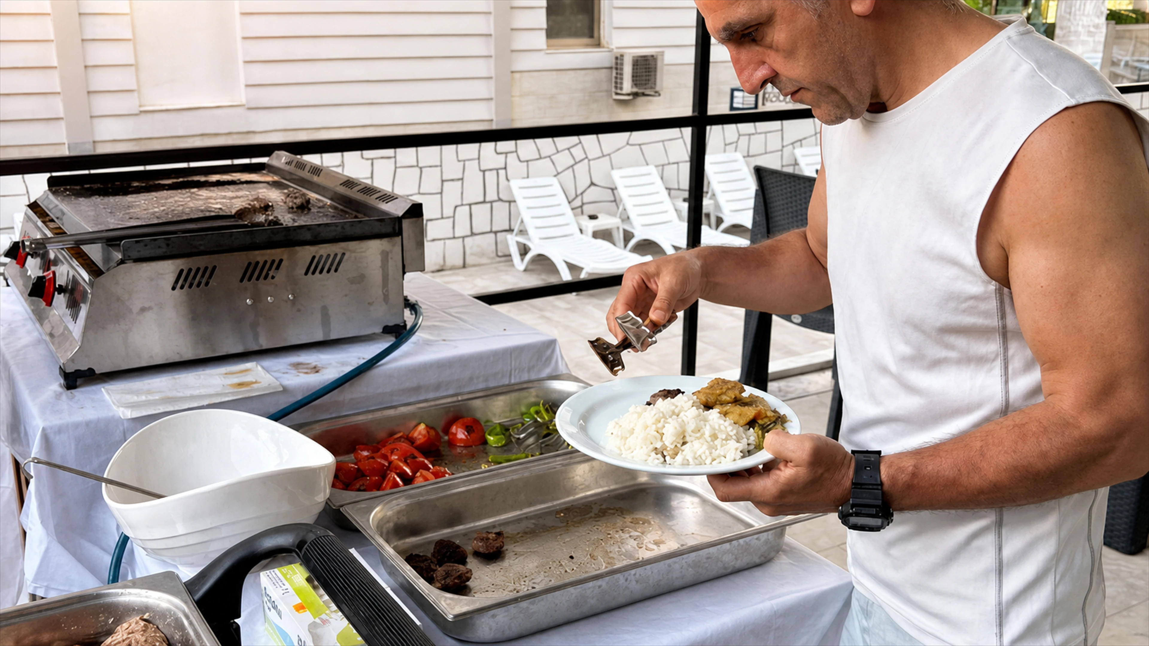 Vivelle Beach Hotel sıcak yemek servisi