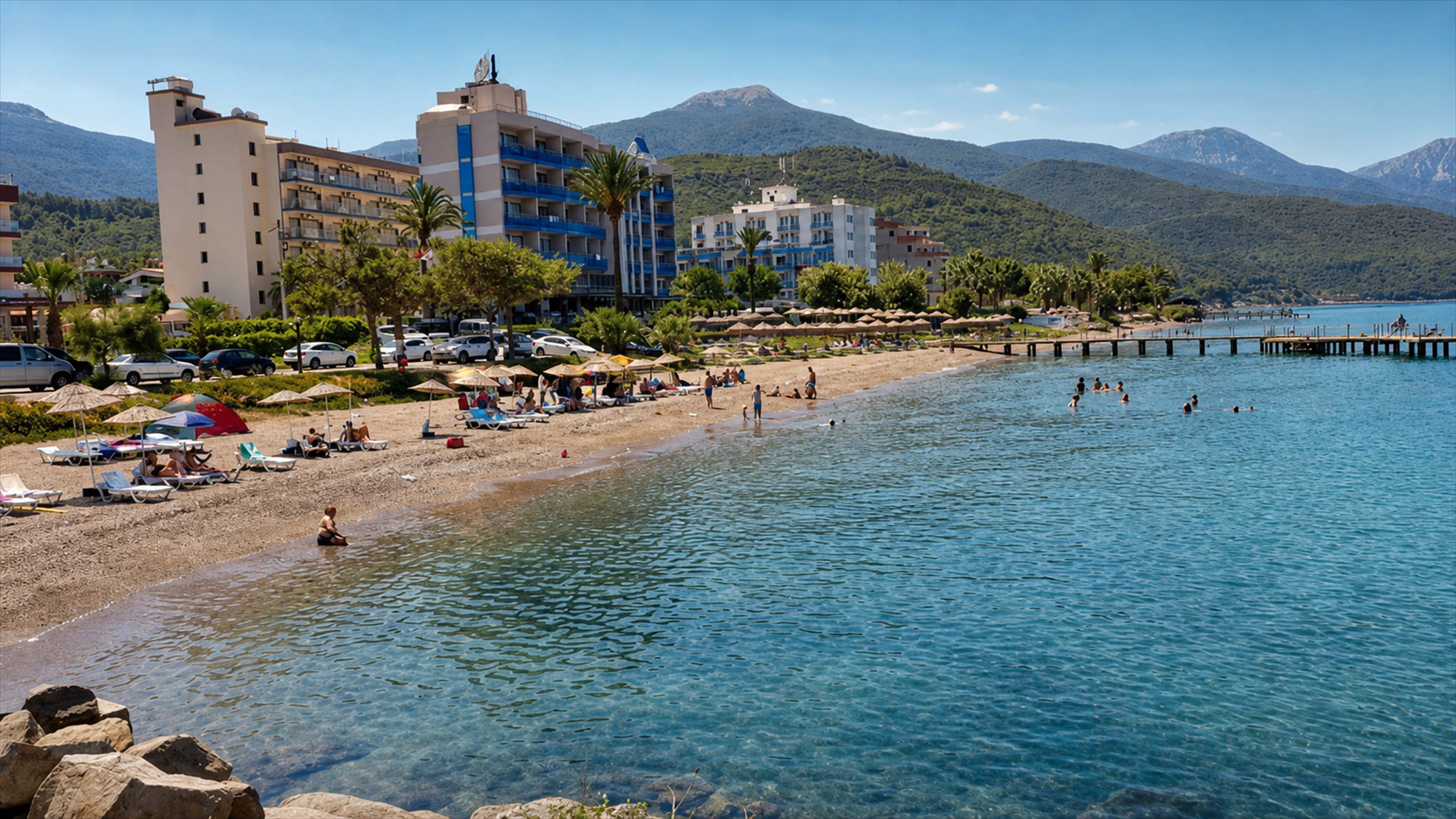 Vivelle Beach Hotel denize sıfır konumu